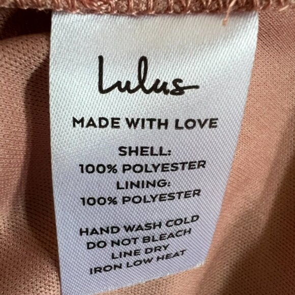 Lulu's NEW All Mine Rusty Rose Floral Print Wrap Dress Size L - Picture 14 of 15